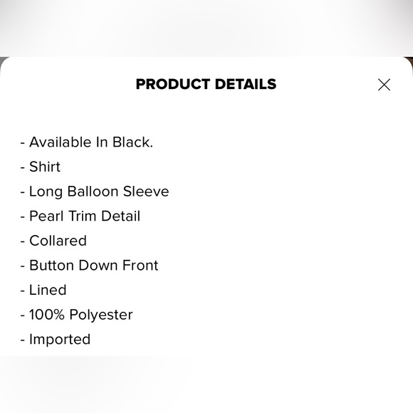 Fashion Nova Pearl Blouse - Picture 3 of 9